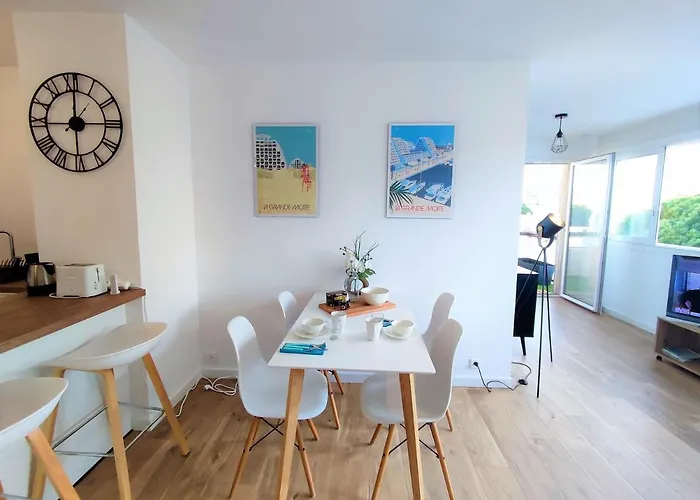 Apartment Grand Voile - Hyper Centre, Climatisation, Vue Panoramique Sur L'architecture De Motte